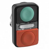 Головка кнопки двойная без маркировки + LED | код. ZB4BW7L37407 | Schneider Electric